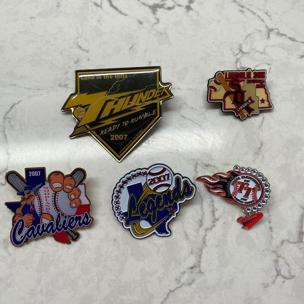 2006-07 Baseball League Collection Sports League Lapel Pin - Lot‎ of 5